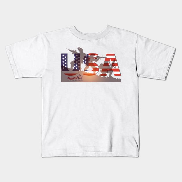 Veteran days USA Kids T-Shirt by 